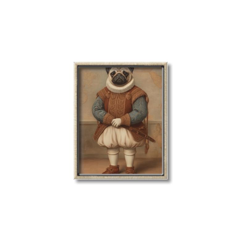 Picture of Echoes of a Canine Court V _GroupedProduct_Rectangle_Portrait_Canvas_Framed_