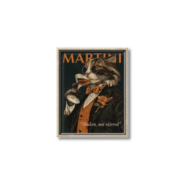 Picture of Nine Lives, One Martini _GroupedProduct_Rectangle_Portrait_Canvas_Framed_