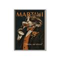 Picture of Nine Lives, One Martini _GroupedProduct_Rectangle_Portrait_Canvas_Framed_