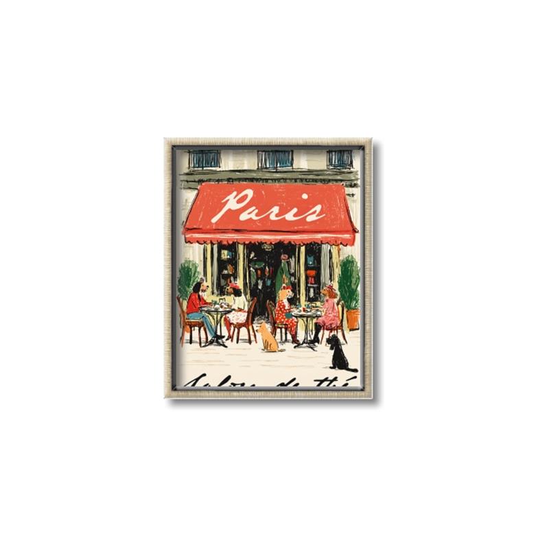 Picture of Salon de Thé _GroupedProduct_Rectangle_Portrait_Canvas_Framed_