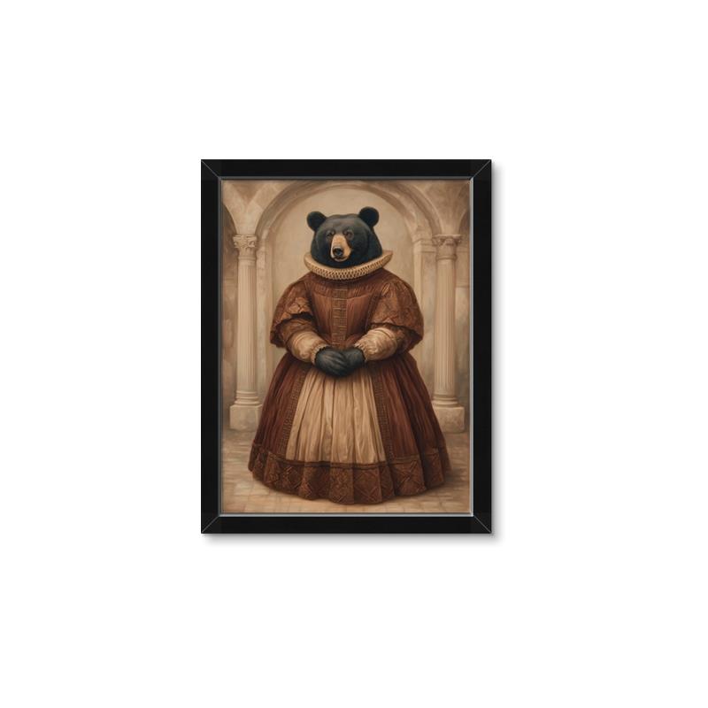 Picture of The Renaissance Black Bear _GroupedProduct_Rectangle_Portrait_Framed_Matted_