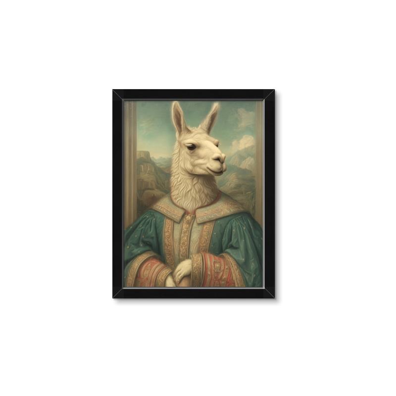 Picture of The Renaissance Llama _GroupedProduct_Rectangle_Portrait_Framed_Matted_