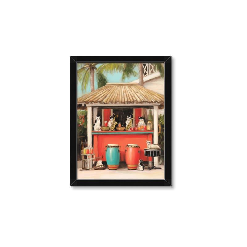 Picture of Cats and Coconuts _GroupedProduct_Rectangle_Portrait_Framed_Matted_