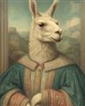 Picture of The Renaissance Llama _GroupedProduct_Rectangle_Portrait_Unframed_Print_Only_