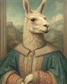 Picture of The Renaissance Llama _GroupedProduct_Rectangle_Portrait_Unframed_Print_Only_