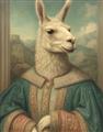 Picture of The Renaissance Llama _GroupedProduct_Rectangle_Portrait_Unframed_Print_Only_