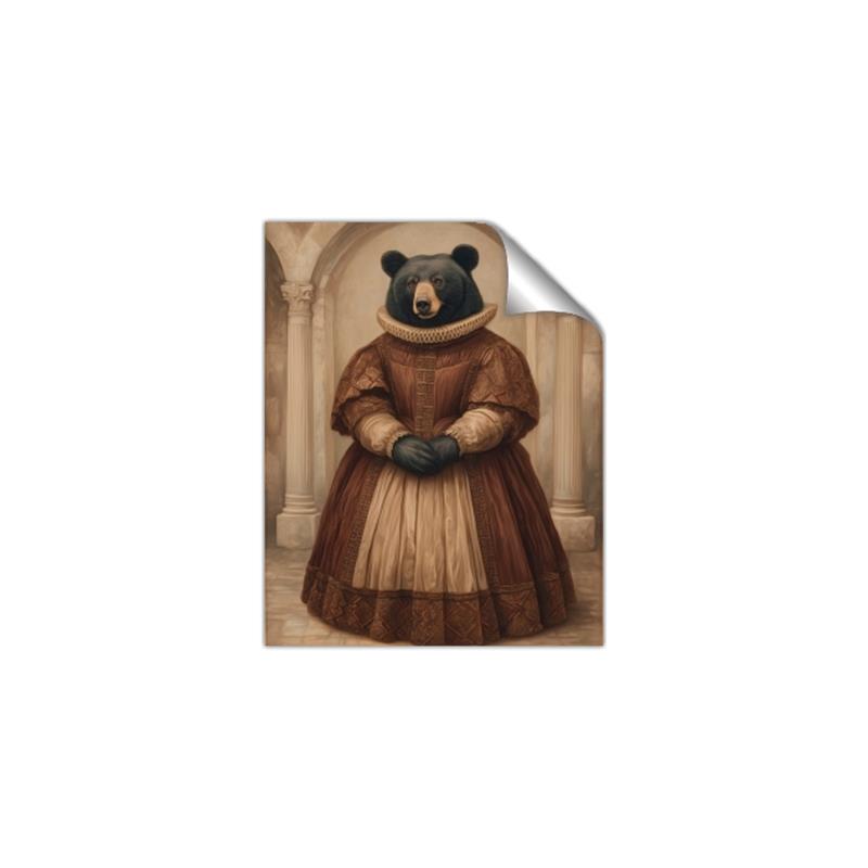 Picture of The Renaissance Black Bear _GroupedProduct_Rectangle_Portrait_Unframed_Print_Only_