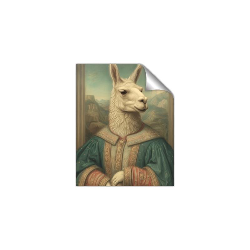 Picture of The Renaissance Llama _GroupedProduct_Rectangle_Portrait_Unframed_Print_Only_