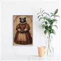Picture of The Renaissance Black Bear _GroupedProduct_Rectangle_Portrait_Canvas_Framed_