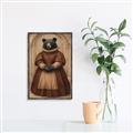 Picture of The Renaissance Black Bear _GroupedProduct_Rectangle_Portrait_Canvas_Framed_