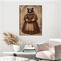 Picture of The Renaissance Black Bear _GroupedProduct_Rectangle_Portrait_Canvas_Framed_