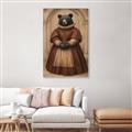Picture of The Renaissance Black Bear _GroupedProduct_Rectangle_Portrait_Canvas_Framed_