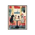 Picture of Café Canine _GroupedProduct_Rectangle_Portrait_Canvas_Framed_