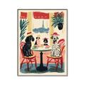 Picture of Café Canine _GroupedProduct_Rectangle_Portrait_Canvas_Framed_