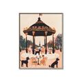 Picture of Le Petit Chien Tea Party _GroupedProduct_Rectangle_Portrait_Canvas_Framed_