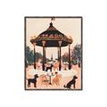 Picture of Le Petit Chien Tea Party _GroupedProduct_Rectangle_Portrait_Canvas_Framed_