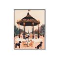 Picture of Le Petit Chien Tea Party _GroupedProduct_Rectangle_Portrait_Canvas_Framed_