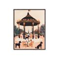 Picture of Le Petit Chien Tea Party _GroupedProduct_Rectangle_Portrait_Canvas_Framed_