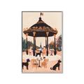 Picture of Le Petit Chien Tea Party _GroupedProduct_Rectangle_Portrait_Canvas_Framed_