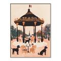 Picture of Le Petit Chien Tea Party _GroupedProduct_Rectangle_Portrait_Canvas_Framed_