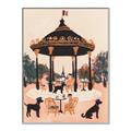 Picture of Le Petit Chien Tea Party _GroupedProduct_Rectangle_Portrait_Canvas_Framed_