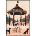 Picture of Le Petit Chien Tea Party _GroupedProduct_Rectangle_Portrait_Canvas_Framed_