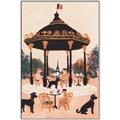 Picture of Le Petit Chien Tea Party _GroupedProduct_Rectangle_Portrait_Canvas_Framed_
