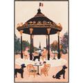 Picture of Le Petit Chien Tea Party _GroupedProduct_Rectangle_Portrait_Canvas_Framed_
