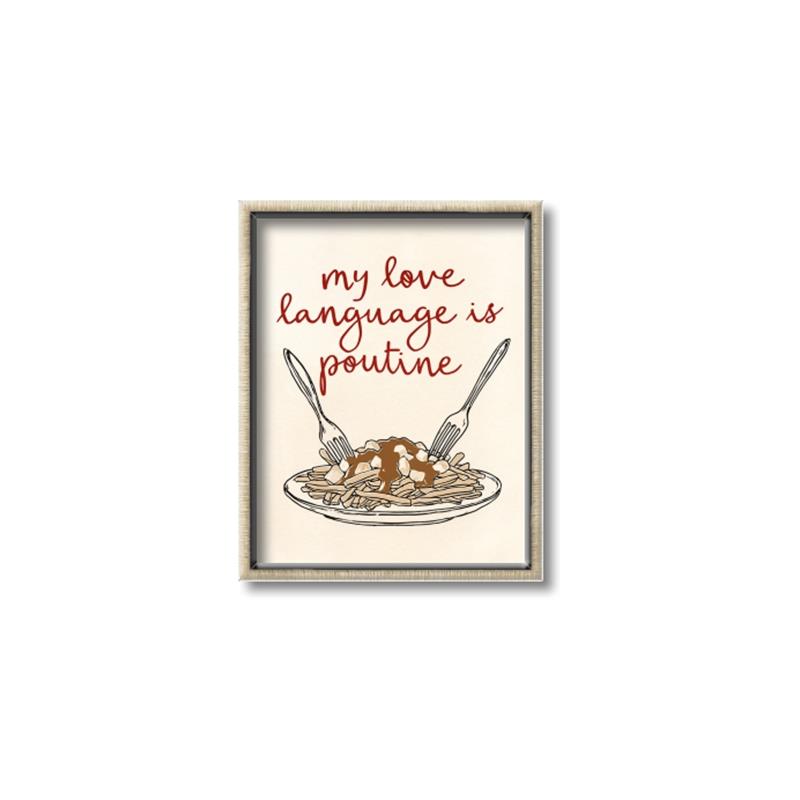 Picture of My Love Language is Poutine _GroupedProduct_Rectangle_Portrait_Canvas_Framed_