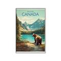 Picture of Canadian Brown Bear _GroupedProduct_Rectangle_Portrait_Canvas_Framed_