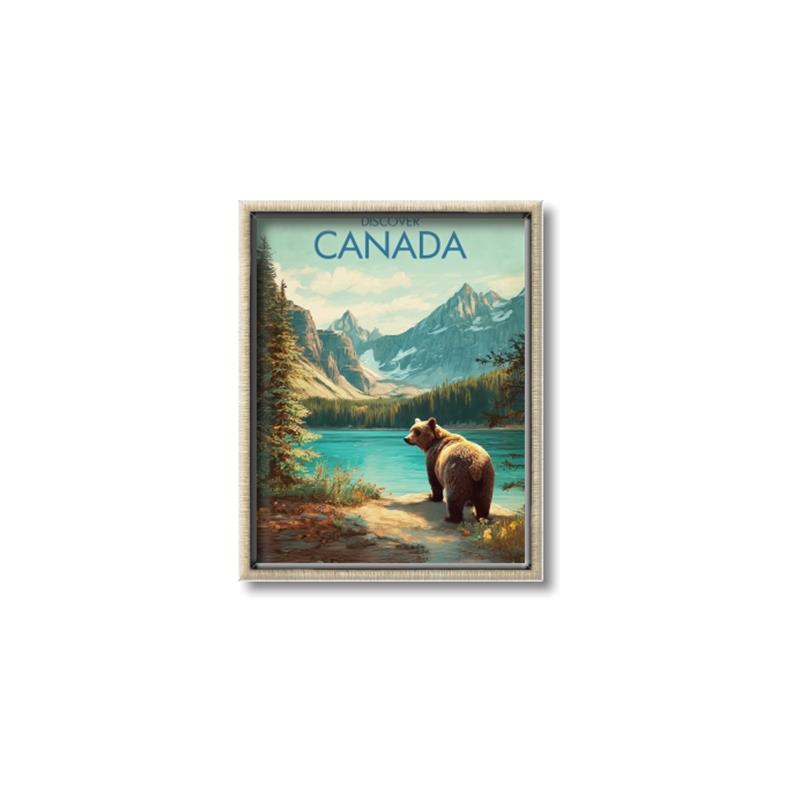 Picture of Canadian Brown Bear _GroupedProduct_Rectangle_Portrait_Canvas_Framed_