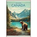 Picture of Canadian Brown Bear _GroupedProduct_Rectangle_Portrait_Canvas_Framed_
