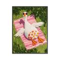 Picture of The Tanning Duck _GroupedProduct_Rectangle_Portrait_Canvas_Framed_