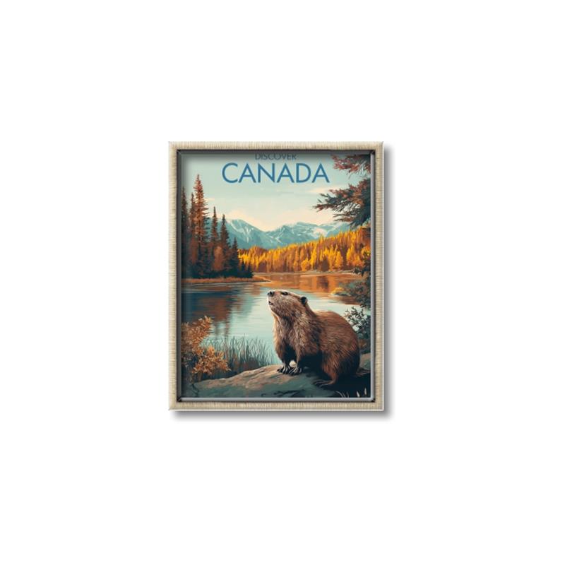 Picture of Canadian Beavers _GroupedProduct_Rectangle_Portrait_Canvas_Framed_