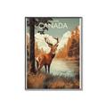 Picture of Canadian Deer _GroupedProduct_Rectangle_Portrait_Canvas_Framed_