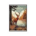 Picture of Canadian Deer _GroupedProduct_Rectangle_Portrait_Canvas_Framed_