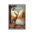 Picture of Canadian Deer _GroupedProduct_Rectangle_Portrait_Canvas_Framed_