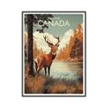 Picture of Canadian Deer _GroupedProduct_Rectangle_Portrait_Canvas_Framed_