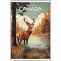 Picture of Canadian Deer _GroupedProduct_Rectangle_Portrait_Canvas_Framed_