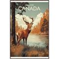 Picture of Canadian Deer _GroupedProduct_Rectangle_Portrait_Canvas_Framed_