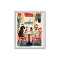 Picture of Café Canine _GroupedProduct_Rectangle_Portrait_Framed_Matted_