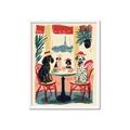 Picture of Café Canine _GroupedProduct_Rectangle_Portrait_Framed_Matted_