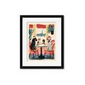 Picture of Café Canine _GroupedProduct_Rectangle_Portrait_Framed_Matted_