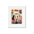 Picture of Café Canine _GroupedProduct_Rectangle_Portrait_Framed_Matted_