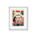 Picture of Café Canine _GroupedProduct_Rectangle_Portrait_Framed_Matted_