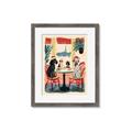 Picture of Café Canine _GroupedProduct_Rectangle_Portrait_Framed_Matted_