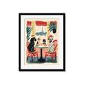 Picture of Café Canine _GroupedProduct_Rectangle_Portrait_Framed_Matted_