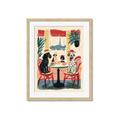 Picture of Café Canine _GroupedProduct_Rectangle_Portrait_Framed_Matted_