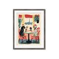 Picture of Café Canine _GroupedProduct_Rectangle_Portrait_Framed_Matted_