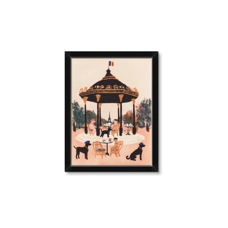 Picture of Le Petit Chien Tea Party _GroupedProduct_Rectangle_Portrait_Framed_Matted_